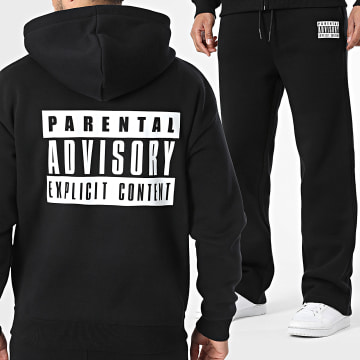Parental Advisory - Trainingsanzug Big Logo Back Schwarz Weiß