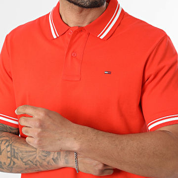 Tommy Jeans - Polo Manches Courtes Regular Fit Tipped 2700 Orange