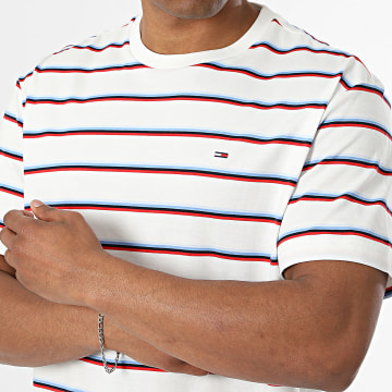 Tommy Jeans - T-Shirt Gestreept Relaxed 2516 Wit Rood Blauw