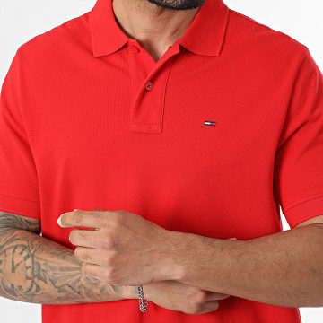 Tommy Jeans - Polo Manches Courtes Regular Fit Essential 2711 Rouge