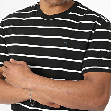 Tommy Jeans - T-Shirt Gestreept Regular Fit 2544 Zwart Wit
