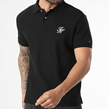 Tommy Hilfiger - Polo Manches Courtes Regular Fit Script 3046 Noir