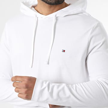 Tommy Hilfiger - Tee Shirt Manches Longues Capuche New Hooded 3117 Blanc