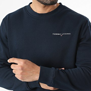 Tommy Jeans - Sweat Crewneck Linear 0249 Bleu Marine Foncé