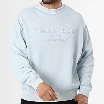 Tommy Jeans - Sweat Crewneck 90s GMD New Classics 2714 Bleu Clair Chiné