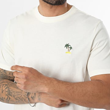 Blend - Camiseta Kaan Embroidery 20720584 Beige Claro