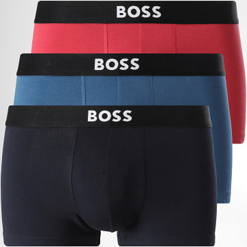 BOSS - Pack de 3 Boxers 50544263 Azul Rojo Azul Marino Negro