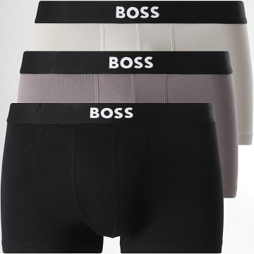 BOSS - Pack de 3 Boxers 50544263 Negro Beige Violeta
