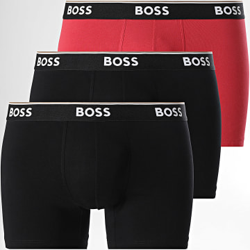 BOSS - Pack de 3 Boxers Power 50554694 Rojo Negro