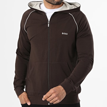 BOSS - Zip Hoodie Mix And Match 50515313 Dark Brown