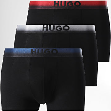 HUGO - Pack di 3 Boxer Triplet Spray 50556563 Nero Rosso Grigio Blu