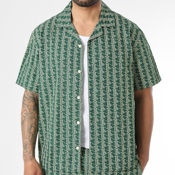 Lacoste - Hemd Kurzarm The Blend Dunkelgrün Hellgrün