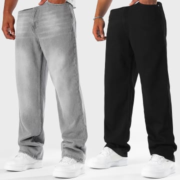 LBO - Lot De 2 Jeans Baggy Large 3395 3441 Denim Gris Noir