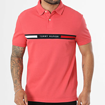 Tommy Hilfiger - Polo Manches Courtes Hilfiger Chest Insert 8130 Rouge