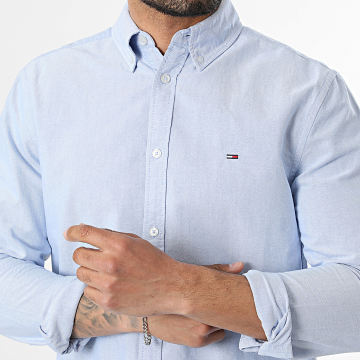 Tommy Jeans - Overhemden Lange Mouwen Oxford 1298 Lichtblauw Gemêleerd