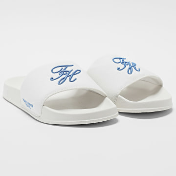 Tommy Hilfiger - Tommy Hilfiger Claquettes Embroidery Pool Slide 5858 Ecru