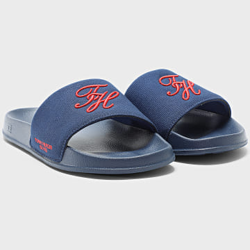 Tommy Hilfiger - Tommy Hilfiger Claquettes Embroidery Pool Slide 5858 Preppy Navy