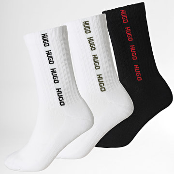 HUGO - Pack di 3 Paia di Calze 50560084 Bianco Nero