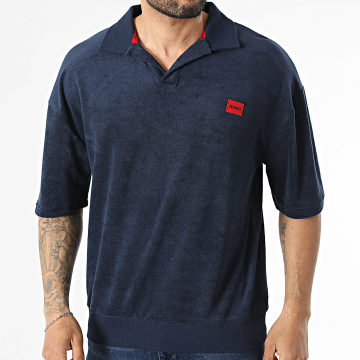 HUGO - Polo manches Courtes Tissu Eponge Terrance 50559744 Bleu Marine