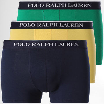 Polo Ralph Lauren - Lot De 3 Boxers Jaune Vert Bleu Marine