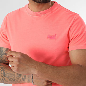 Superdry - T-Shirt Essential Logo Embroidery Neon M1012065A Neon Pink