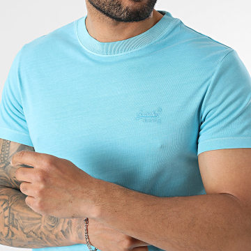 Superdry - T-Shirt Essential Logo Embroidery Neon M1012065A Blue