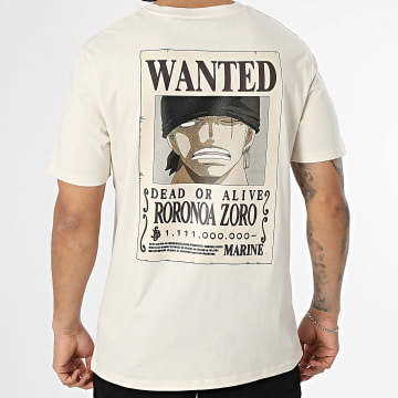 One Piece - Tee Shirt Oversize Wanted Zoro Beige