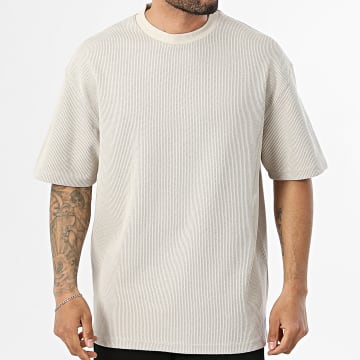 Hugo Blue - Tee Shirt Oversize Texturé Nuwaffle 50534434 Beige