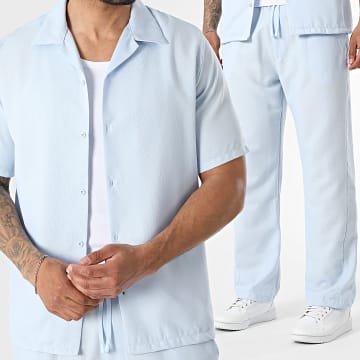 KZR - Conjunto Camisa De Mangas Curtas E Calça 287 Azul Claro