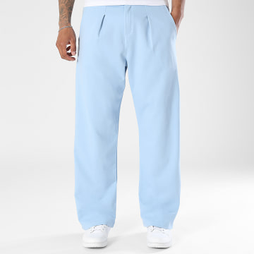 LBO - Pantalon Habillé Large A Plis 2746 Bleu Clair