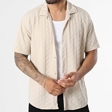 MTX - Camicia Maniche Corte Testurizzata 667 Beige