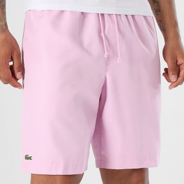 Lacoste - Joggingbroek Diamanté Logo Brodering Krokodil Lichtpaars