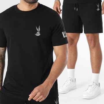 Looney Tunes - Co-ord Set T-Shirt En Casual Short Patch Bugs Bunny Zwart