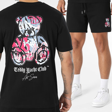 Teddy Yacht Club - Ensemble Tee Shirt Et Short Jogging Art Series Pink Noir
