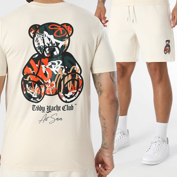 Teddy Yacht Club - Tracksuit T-Shirts And Jogger Short Art Series Orange Beige