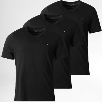 Tommy Hilfiger - Pack di 3 T-Shirts Scollo a V 3865 Nero