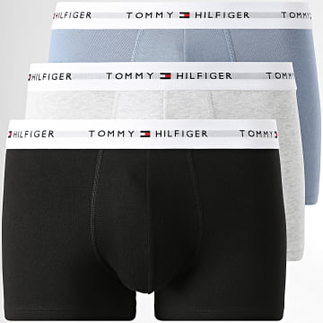 Tommy Hilfiger - Lot De 3 Boxers 3889 Gris Clair Chiné Bleu Clair Noir