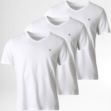 Tommy Hilfiger - Pack di 3 T-Shirts Scollo a V 3865 Bianco
