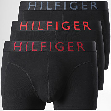 Tommy Hilfiger - Lot De 3 Boxers 3886 Noir Orange Bleu Gris Bordeaux