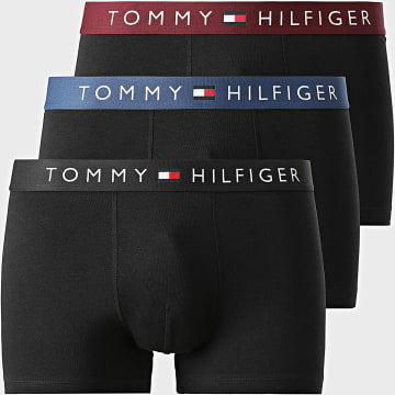 Tommy Hilfiger - Lot De 3 Boxers Stretch Cotton 3908 Noir Bordeaux Bleu Marine