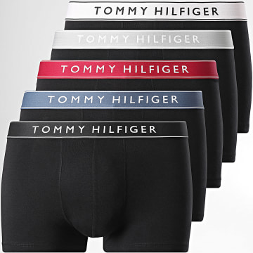Tommy Hilfiger - Pack di 5 Boxer 3899 Nero Bianco Grigio Bordeaux Blu Navy