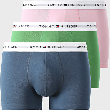 Tommy Hilfiger - Lot De 3 Boxers 3889 Bleu Marine Vert Rose