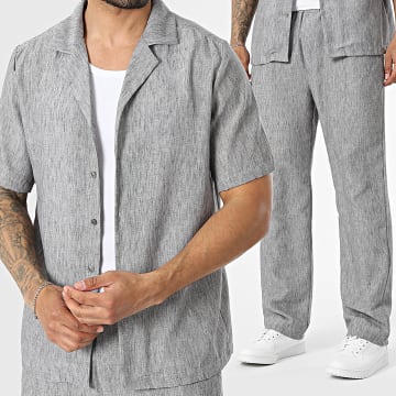 Uniplay - Conjunto Camisa de Manga Corta y Pantalón Elegante 225 Gris Jaspeado