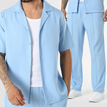Uniplay - Ensemble Chemise Manches Courtes Et Pantalon Habillé 222 Bleu Clair