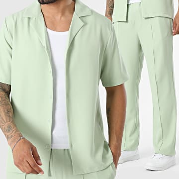 Uniplay - Ensemble Chemise Manches Courtes Et Pantalon Habillé 222 Vert Clair