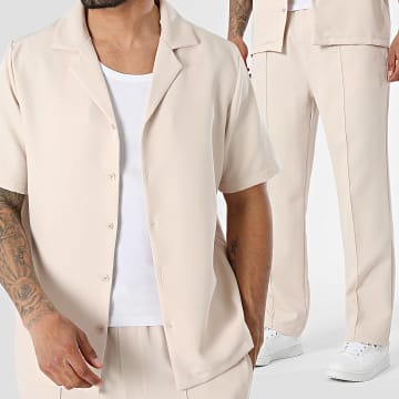 Uniplay - Ensemble Chemise Manches Courtes Et Pantalon Habillé 222 Beige