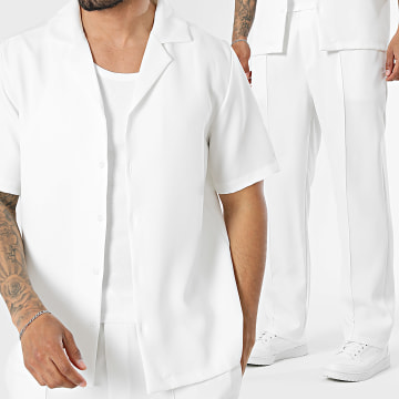 Uniplay - Ensemble Chemise Manches Courtes Et Pantalon Habillé 222 Blanc