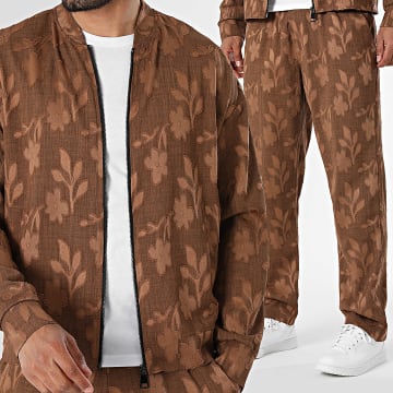 Uniplay - Ensemble Veste Zippée Et Pantalon 232 230 Marron