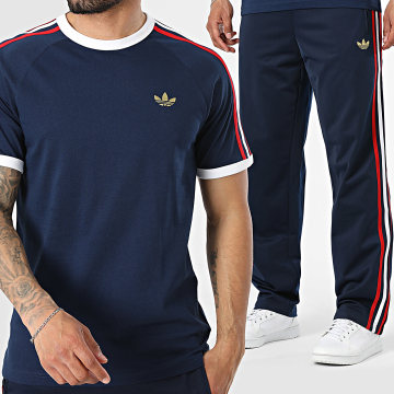 Adidas Originals - Trainingspak A Strepen Firebird TP KC8636 KD3830 Marineblauw Rood Wit