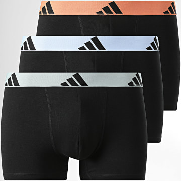 Adidas Sportswear - Lot De 3 Boxers Active Flex Cotton KL1950 Noir Bleu Orange Vert Gris
